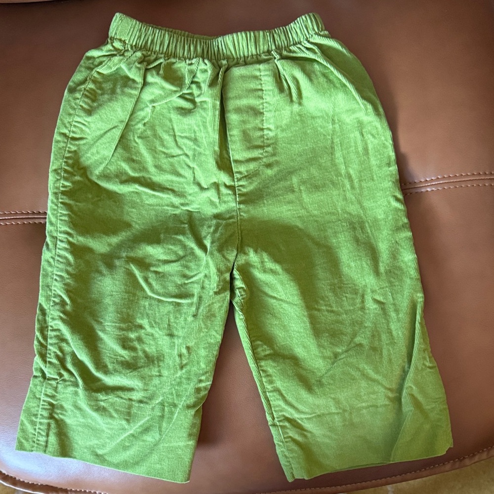 Little English Lime Green Elastic Waist Pants